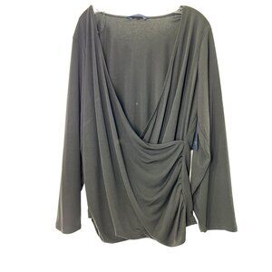 53. NWT Rachel Roy Long Sleeve Black Side Cinched 2X Blouse